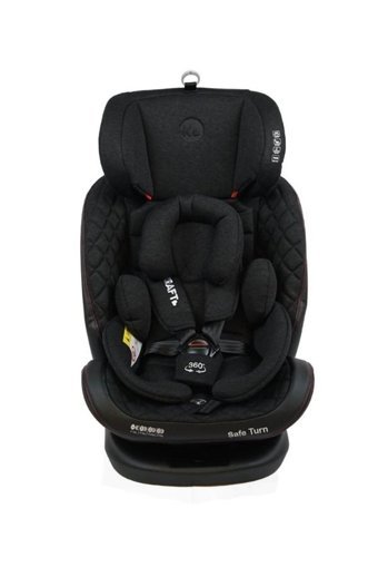 Kraft Safe Turn Isofixli 360 Derece Dönen 0-36 kg Yatabilen Yükseklik Ayarlı Çift Yönlü Oto Koltuğu Siyah