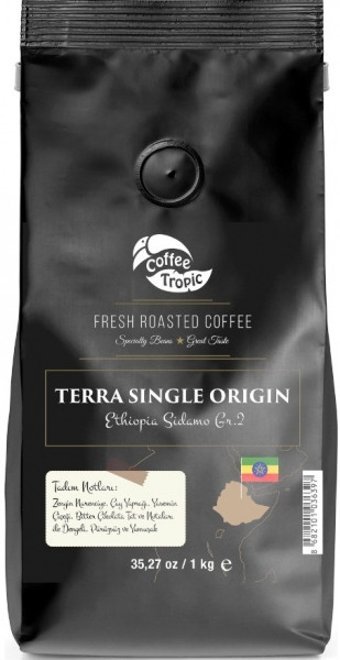 Coffee Tropic Terra Single Origin Ethiopia Sidamo Arabica Çekirdek Filtre Kahve 1 kg