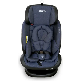 Kraft Spin Canopy Isofixli 360 Derece Dönen 0-36 kg Yatabilen Yükseklik Ayarlı Çift Yönlü Oto Koltuğu Mavi