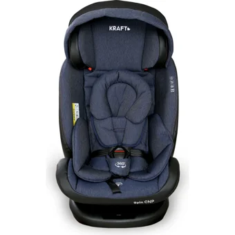Kraft Spin Canopy Isofixli 360 Derece Dönen 0-36 kg Yatabilen Yükseklik Ayarlı Çift Yönlü Oto Koltuğu Mavi