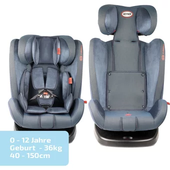 Heyner Infiny Twist Isofixli 360 Derece Dönen 0-36 kg Yatabilen Yükseklik Ayarlı Çift Yönlü Oto Koltuğu Mavi