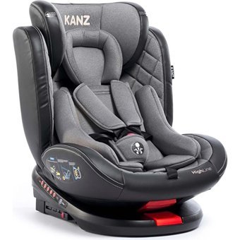 Kanz Highline Isofixli-Emniyet Kemerli 360 Derece Dönen 0-10 kg Yatabilen Yükseklik Ayarlı Çift Yönlü Oto Koltuğu Gri