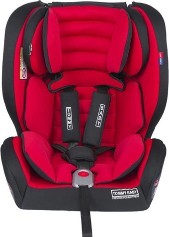 Tommy Baby Smart Fix Isofixli 9-36 kg Yükseklik Ayarlı Sürüş Yönü Oto Koltuğu Kırmızı Siyah