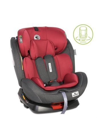 Lorelli Lynx Isofixli 360 Derece Dönen 0-36 kg Yatabilen Yükseklik Ayarlı Çift Yönlü Oto Koltuğu Kırmızı