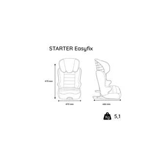 Nania Starter Emniyet Kemerli 15-36 kg Sürüş Yönü Oto Koltuğu Gümüş