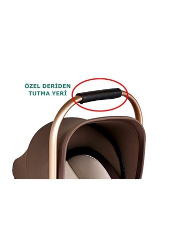 Baby Home Bh 500 Comfort Emniyet Kemerli 0-13 kg Yükseklik Ayarlı Sürüş Yönü Tersi Oto Koltuğu Kahverengi