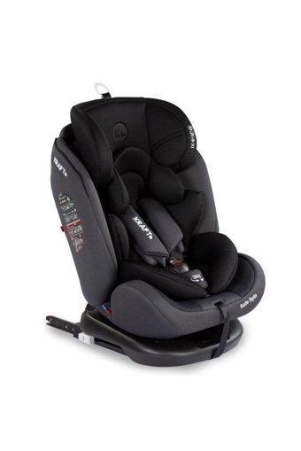 Kraft Safe Spin Isofixli 0-36 kg Yatabilen Yükseklik Ayarlı Sürüş Yönü Oto Koltuğu Gri