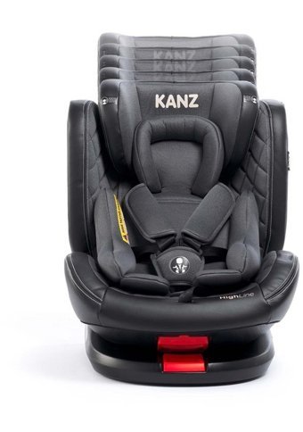 Kanz Highline Isofixli-Emniyet Kemerli 360 Derece Dönen 0-10 kg Yatabilen Yükseklik Ayarlı Çift Yönlü Oto Koltuğu Siyah