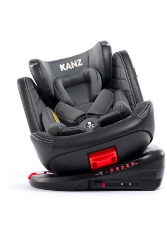 Kanz Highline Isofixli-Emniyet Kemerli 360 Derece Dönen 0-10 kg Yatabilen Yükseklik Ayarlı Çift Yönlü Oto Koltuğu Siyah