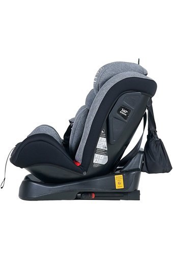 Prego Trend Fix Isofixli-Emniyet Kemerli 360 Derece Dönen 0-36 kg Yatabilen Yükseklik Ayarlı Çift Yönlü Oto Koltuğu Gri