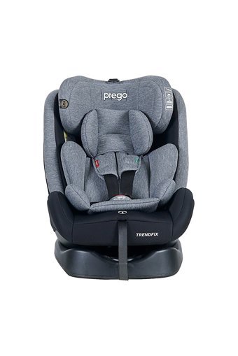Prego Trend Fix Isofixli-Emniyet Kemerli 360 Derece Dönen 0-36 kg Yatabilen Yükseklik Ayarlı Çift Yönlü Oto Koltuğu Gri