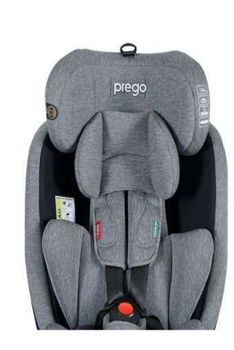 Prego Trend Fix Isofixli-Emniyet Kemerli 360 Derece Dönen 0-36 kg Yatabilen Yükseklik Ayarlı Çift Yönlü Oto Koltuğu Gri
