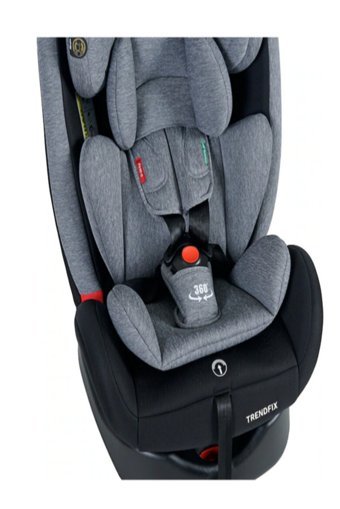 Prego Trend Fix Isofixli-Emniyet Kemerli 360 Derece Dönen 0-36 kg Yatabilen Yükseklik Ayarlı Çift Yönlü Oto Koltuğu Gri