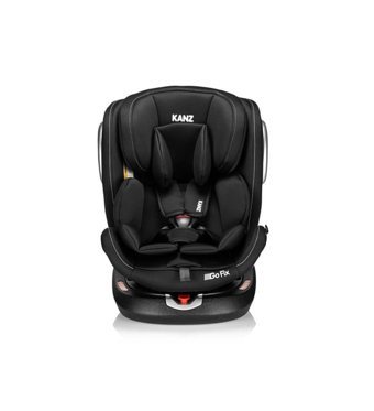 Kanz Go Fix Isofixli-Emniyet Kemerli 360 Derece Dönen 0-36 kg Yatabilen Yükseklik Ayarlı Çift Yönlü Oto Koltuğu Siyah
