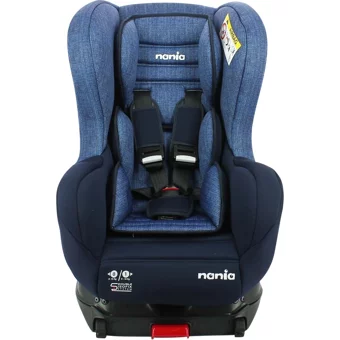 Nania Cosmo Lüxe Isofixli-Emniyet Kemerli 0-18 kg Yatabilen Sürüş Yönü Oto Koltuğu Kot Mavi