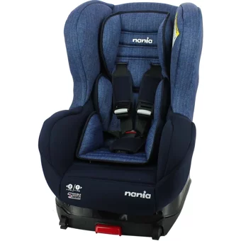 Nania Cosmo Lüxe Isofixli-Emniyet Kemerli 0-18 kg Yatabilen Sürüş Yönü Oto Koltuğu Kot Mavi