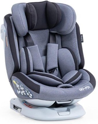 Baby2Go 2067 Go Fix Isofixli-Emniyet Kemerli 360 Derece Dönen 0-36 kg Yatabilen Yükseklik Ayarlı Çift Yönlü Oto Koltuğu Gri