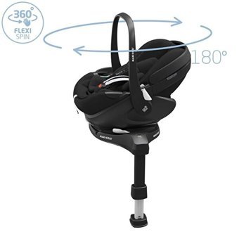 Maxi-Cosi Pebble SlideTech Isofixli-Emniyet Kemerli 360 Derece Dönen 0-13 kg Yatabilen Sürüş Yönü-Sürüş Yönü Tersi Oto Koltuğu Siyah
