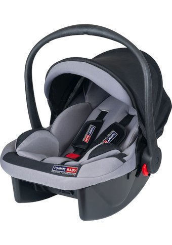 Tommy Baby Lüx Emniyet Kemerli 0-13 kg Sürüş Yönü Tersi Oto Koltuğu Gri Siyah