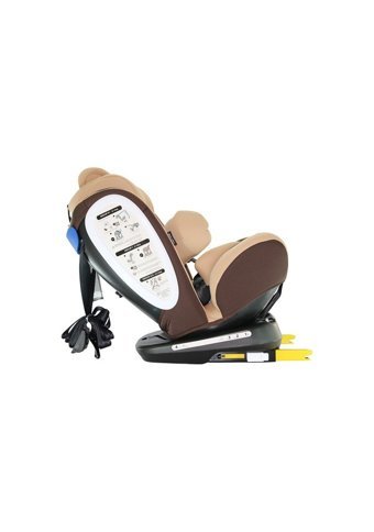 Yoyko Bear Isofixli-Emniyet Kemerli 360 Derece Dönen 0-36 kg Yatabilen Yükseklik Ayarlı Çift Yönlü Oto Koltuğu Kahverengi