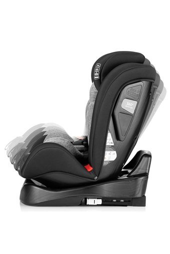 Uni Baby Golden Fix Isofixli-Emniyet Kemerli 360 Derece Dönen 0-36 kg Yatabilen Yükseklik Ayarlı Çift Yönlü Oto Koltuğu Gri