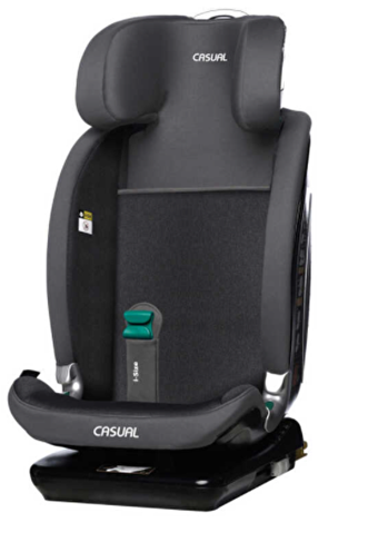 Casual Class Fix Isofixli-Emniyet Kemerli 15-36 kg Yatabilen Sürüş Yönü Oto Koltuğu Siyah
