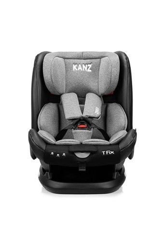 Kanz T Fix Isofixli-Emniyet Kemerli 9-36 kg Yatabilen Yükseklik Ayarlı Çift Yönlü Oto Koltuğu Gri