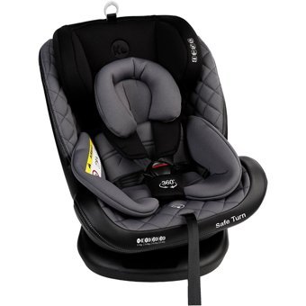 Kraft Safe Turn Isofixli 360 Derece Dönen 0-36 kg Yatabilen Yükseklik Ayarlı Çift Yönlü Oto Koltuğu Gri