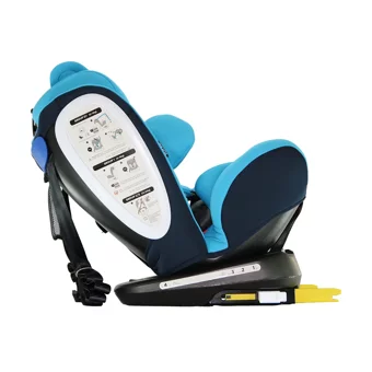 Yoyko Bear Isofixli-Emniyet Kemerli 360 Derece Dönen 0-36 kg Yatabilen Yükseklik Ayarlı Çift Yönlü Oto Koltuğu Mavi