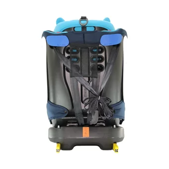 Yoyko Bear Isofixli-Emniyet Kemerli 360 Derece Dönen 0-36 kg Yatabilen Yükseklik Ayarlı Çift Yönlü Oto Koltuğu Mavi