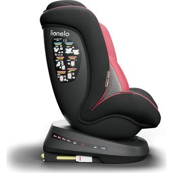 Lionelo Bastiaan One Isofixli 360 Derece Dönen 0-36 kg Yatabilen Sürüş Yönü-Sürüş Yönü Tersi Oto Koltuğu Kırmızı