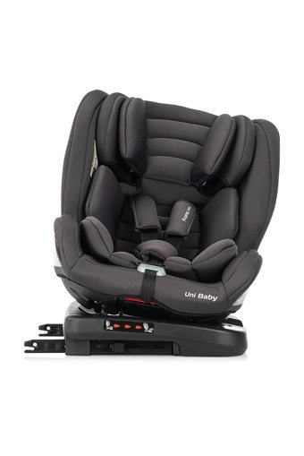 Uni Baby Cool Fix Isofixli-Emniyet Kemerli 360 Derece Dönen 0-36 kg Yatabilen Yükseklik Ayarlı Çift Yönlü Oto Koltuğu Gri