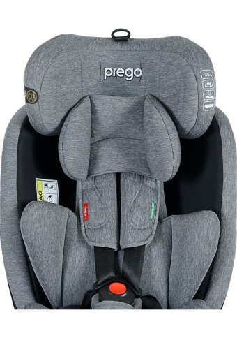 Baby Door Trend Fix Isofixli-Emniyet Kemerli 360 Derece Dönen 0-36 kg Yatabilen Yükseklik Ayarlı Çift Yönlü Oto Koltuğu Gri