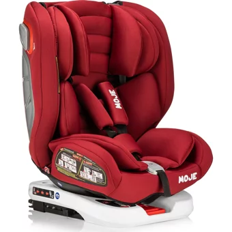 Moje Safe Up Isofixli-Emniyet Kemerli 360 Derece Dönen 0-36 kg Yatabilen Yükseklik Ayarlı Çift Yönlü Oto Koltuğu Bordo