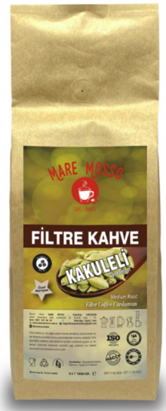 Mare Mosso Kakule Aromalı Arabica Öğütülmüş Filtre Kahve 1 kg