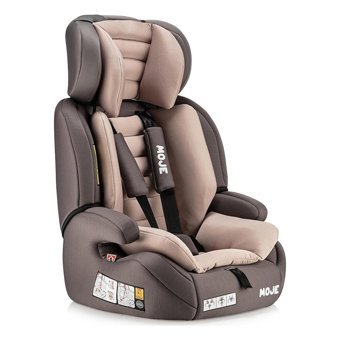 Moje Climp Emniyet Kemerli 9-36 kg Yatabilen Sürüş Yönü Oto Koltuğu Gri Krem