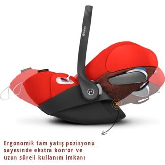 Cybex Cloud Z Isofixli-Emniyet Kemerli 360 Derece Dönen 0-13 kg Yatabilen Sürüş Yönü-Sürüş Yönü Tersi Oto Koltuğu Petrol Mavisi