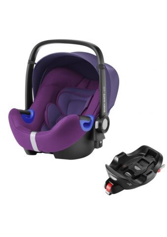 Britax Römer Baby Safe Isofixli-Emniyet Kemerli 0-13 kg Yatabilen Sürüş Yönü Oto Koltuğu Mor