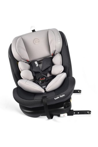Kraft Safe Spin Isofixli 360 Derece Dönen 0-36 kg Yatabilen Yükseklik Ayarlı Çift Yönlü Oto Koltuğu Gri