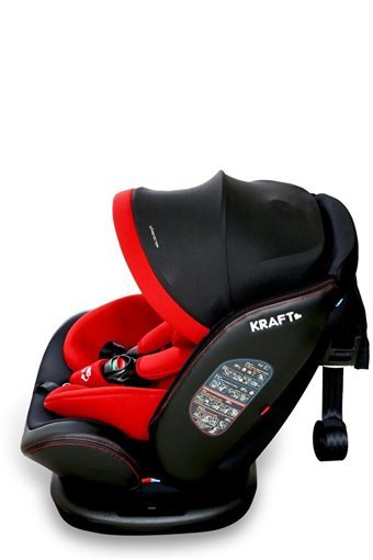 Kraft Spin Canopy Isofixli 0-36 kg Yatabilen Yükseklik Ayarlı Çift Yönlü Oto Koltuğu Kırmızı