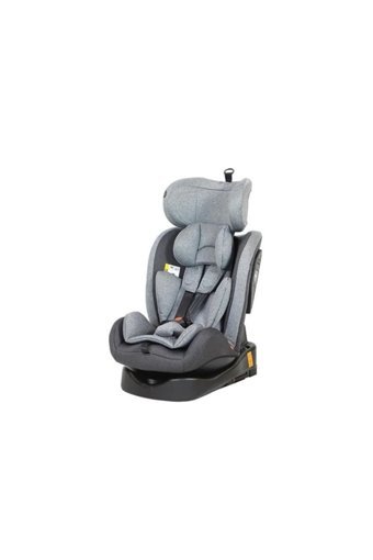 Baby Door Isofixli-Emniyet Kemerli 360 Derece Dönen 0-36 kg Yatabilen Yükseklik Ayarlı Çift Yönlü Oto Koltuğu Gri