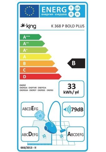 King K 368P Bold Plus Kuru 800 W Kablolu Elektrikli Dikey Süpürge Mor