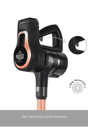Karaca Vantuz Power Force Pro 2 Kuru Hepa Filtreli 350 W Kablosuz Şarjlı Dikey Süpürge Bronz