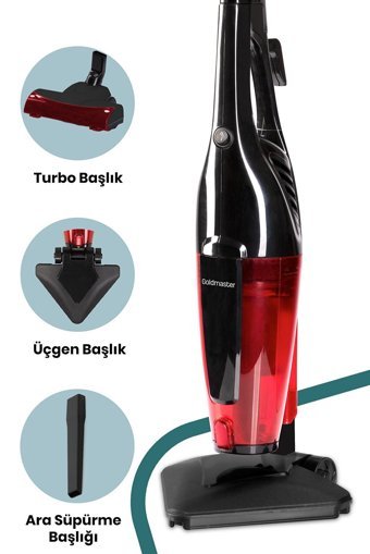 Nikadu Joker Turbo Kuru 1000 W Kablolu Elektrikli Dikey Süpürge Kırmızı