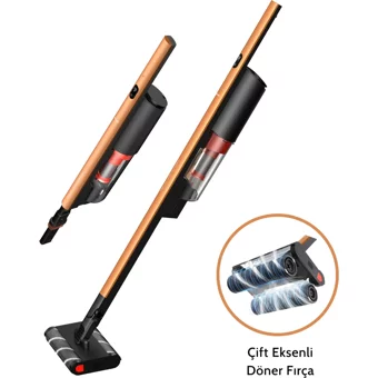 Deerma VC31 Islak Kuru Hepa Filtreli 220 W Kablosuz Şarjlı Dikey Süpürge Mavi
