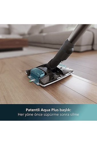 Philips Aqua Plus 8000 Seri Islak Kuru Kablosuz Şarjlı Dikey Süpürge Siyah
