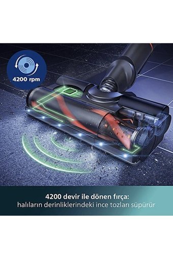 Philips Aqua Plus 8000 Seri Islak Kuru Kablosuz Şarjlı Dikey Süpürge Siyah