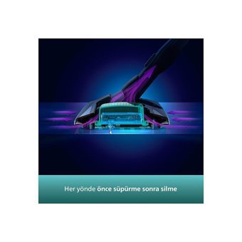 Philips 8000 Serisi Aqua Plus Islak Kuru Kablolu Elektrikli Dikey Süpürge Siyah