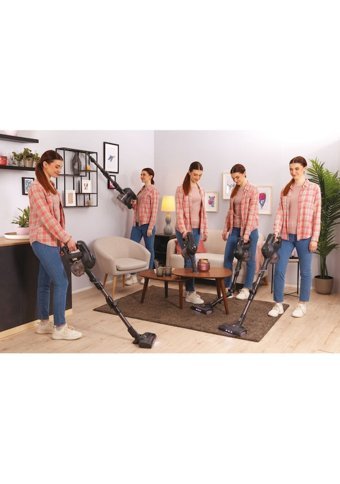 Hoover Hf103X-011 Kuru Hepa Filtreli Kablosuz Şarjlı Dikey Süpürge Siyah