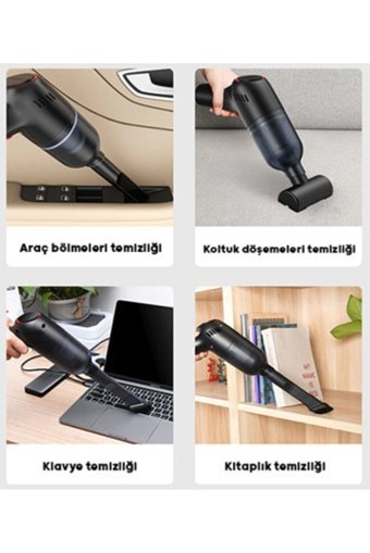 EZERE Islak Kuru 120 W Kablosuz Şarjlı Dikey Süpürge Beyaz